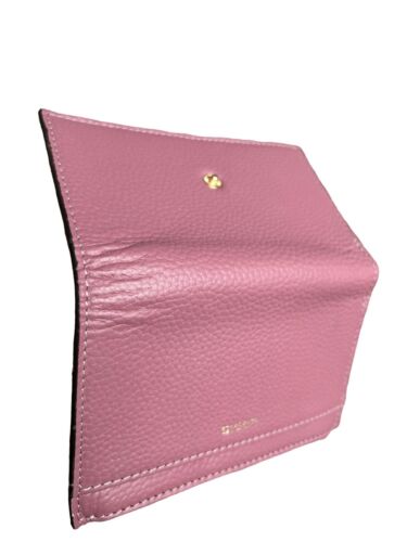 LODIS Coin Purse Bifold Card Wallet BLUSH  Genuine Leather-ABSOLUTELY BEAUTIFUL!