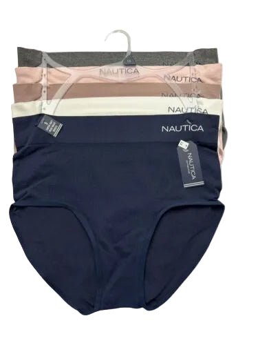NAUTICA NT9948 - 5 Pack High-Waist Fit Briefs Plus Size ~GREAT FIT!