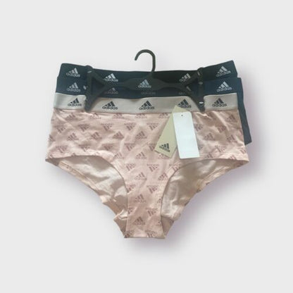 Adidas Women's 3-PK Cotton Boyshort Underwear  4A1H32 (Size L) NWT MSRP $36