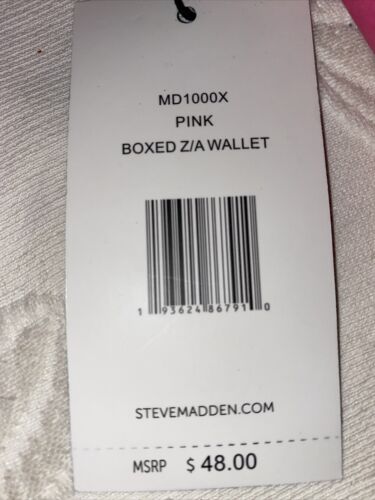 STEVE MADDEN WALLET WRISTLET ORGANIZER PINK SMOOTH TEXTURED MD1000X Beautiful!