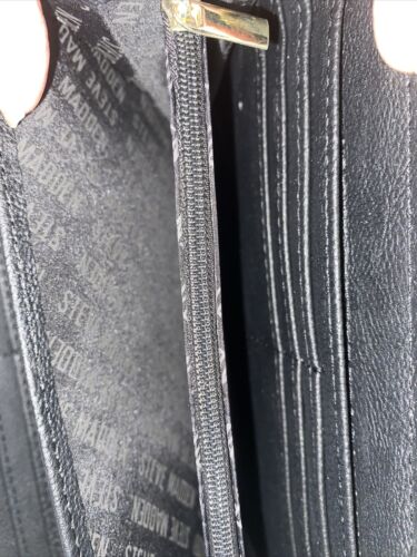 STEVE MADDEN WALLET MUSHROOM SMOOTH TEXTURED SILVER ZIPPER BZIPPY ~ BEAUTIFUL !