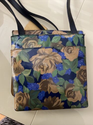 PATRICIA NASH Granada Blue Sky Rose Crossbody Handbag NEW BEAUTIFUL!!