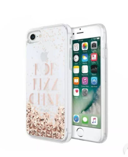 Kate Spade New York Liquid Glitter CaseiPhone 8 &7-Pop Fizz Clink Rose Gold NEW