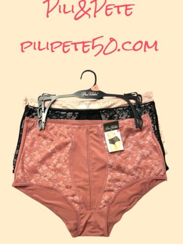 PRIMA VALENTINA 3 Pcs LACE BRIEFS HICUT~STYLE 68022~MULTICOLOR~SEAMLESS MF~Large