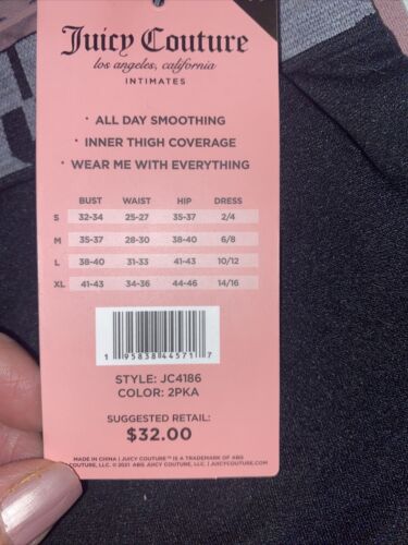 JUICY COUTURE~2 PK SUPER SOFT WOMEN  SLIP SHORTS~MULTICOLOR~ JC4186~ALL SIZES1