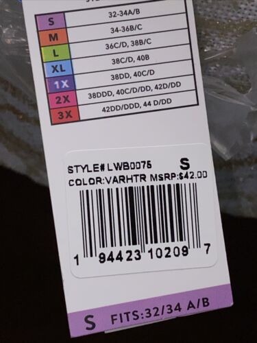 LAYER 8 MAXIMUM SUPPORT SIZE S Sports Bra HEATHER GRAY Fitted Front Zipper-NEW
