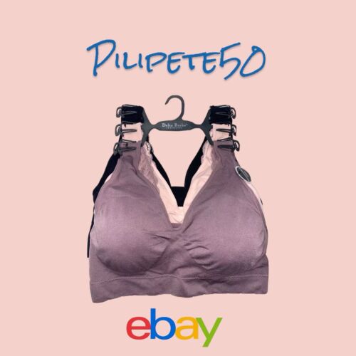 Delta Burke 3-Pack Seamless Bras Size 1X Soft Comfort Lounge Removable Pads