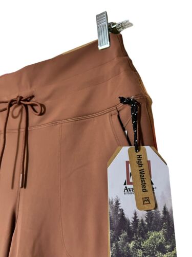 Avalanche Women Flared Leggings 4 Way Stretch Style CA740~Terracotta LARGE NWT