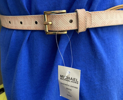 Michael Kors Fanny Pack Zipper Close Pink  on white Gold Hardware Large Nice!!!