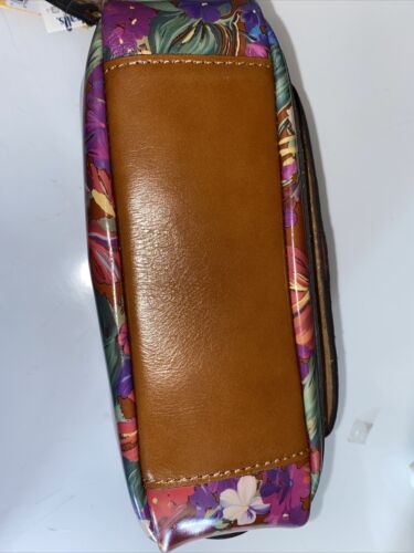 Patricia Nash REMINI LEATHER SUMMER ROSES TRAVEL BAG SMALL POUCH PURSE NWT ITALY