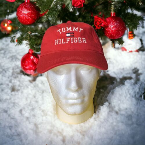TOMMY HILFIGER CAP RED ADJUSTABLE ONE SIZE FITS MOST NICE!!!