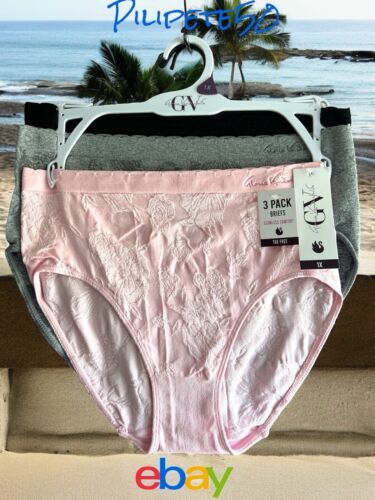 GLORIA VANDERBILT~3 Pack Briefs~MULTICOLOR~Seamless Comfort~ALL SIZES~GREAT FIT