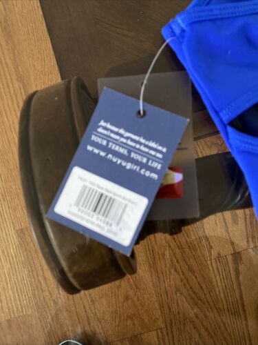 Nuyu  YALE University Womens Large BLUE Sports Bra Racerback Brand NEW