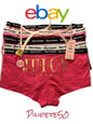 Juicy Couture~Women Boyshort Underwear Panties Cotton Blend 5-Pair JC7530~WOW~L