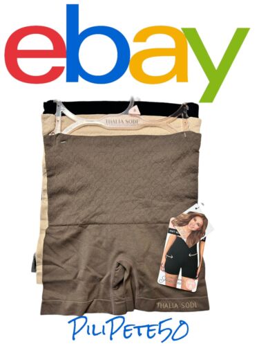 Thalia Sodi Knit Waist Shaping Shorts~Firm Control Shapewear~SMALL~3 Pk~Style ❤