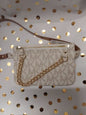 MICHAEL KORS FANNY PACK VANILLA GOLD CHAIN ZIPPER WOW! SIZE MEDIUM !