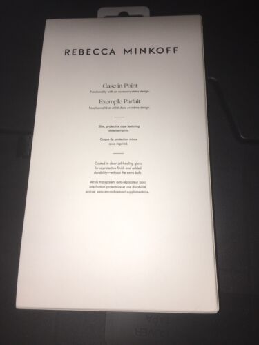 Rebecca Minkoff Metallic Stripe iPhone XR Case, Silver/Pink, iPhone XR NEW