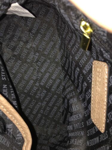 Steve Madden handbag BMarilyn Color Mushroom Stamped Logo Gold Hardware UNIQUE!