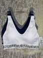 NÁUTICA Comfort  STYLE-NT5314 Sport Bra Small -3 Bras White, Gray, Blue MSRP $54