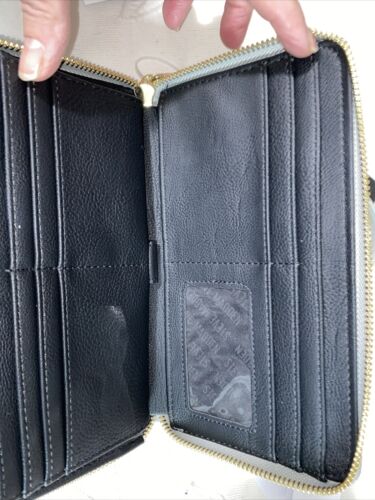 STEVE MADDEN WALLET WRISTLET MOSS/GRAY BZIPPY