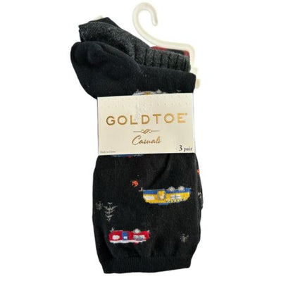 Gold Toe CASUALS Socks 3 Pairs (Women's Size 6-9) Multicolor Cute Designs  NEW