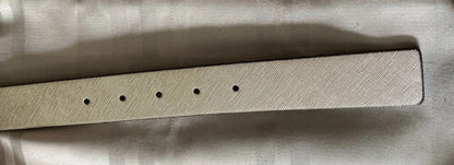 MICHAEL KORS BELT REVERSIBLE BROWN LOGO/METALLIC GOLD GOLD BUCKLE
