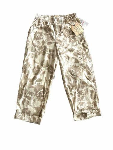 Democracy High Rise "Ab" Leisure High Rise Relaxed Fit Camo Brown Pant Sz 10 NWT