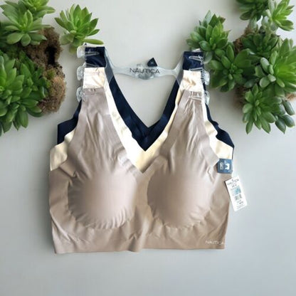 NÁUTICA 3PACK INTIMATES LOUNGE SIZE 2XL BRAS LASER CUT -NT2081 -BEAUTIFUL!