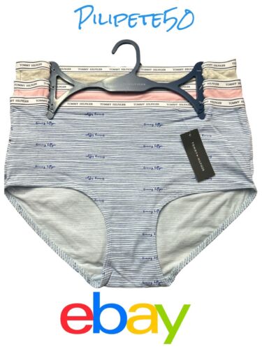 Tommy Hilfiger 3pcs~Soft Cotton Logo Mid-Rise Panties Sz. M~Multicolor~GREAT FIT