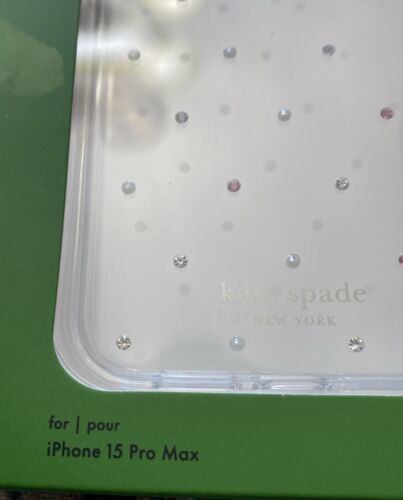 KATE SPADE PHONE CASE iPHONE 15 PRO MAX  MULTICOLOR RHINESTONES BEAUTY!!
