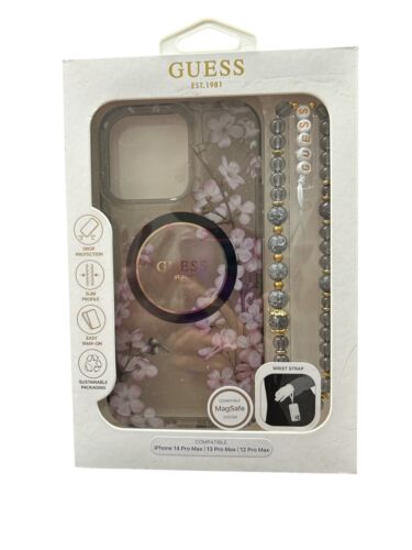 GUESS iPhone 14 Pro Max| 13 Pro Max | 12 Pro Max~Phone Case MagSafe System~Strap