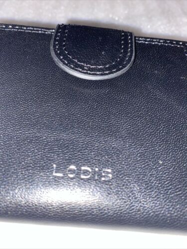 LODIS Bifold Wallet & Coin Purse Black Genuine  Leather -ABSOLUTELY BEAUTIFUL!!!