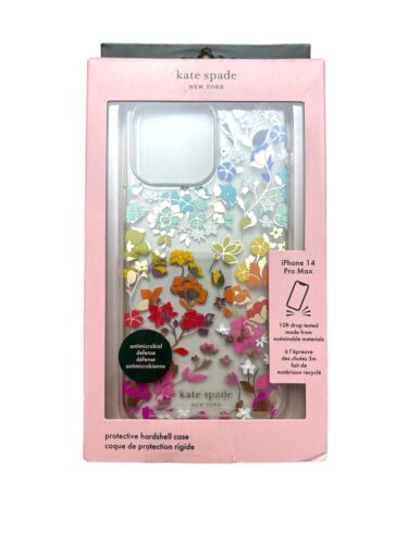 Kate Spade Phone Case for iPhone 14 PRO MAX~6.1” Floral W/Gold Foil MagSafe WOW!