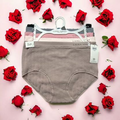 LAURA ASHLEY~5 Pack FIT PANTIES HIGH RISE~MULTICOLOR~# LS3966~ Size LARGE-GREAT!
