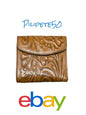 Patricia Nash Reiti Genuine Tooled Leather RFID Wallet Cognac P409244 NWT $109