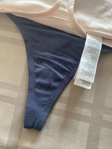 Calvin Klein Thong Panties 2 pack Cotton Soft ~ Size L ~QP 18030-692~ GREAT FIT