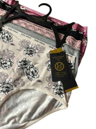 Kathy Ireland 5 Pack Multicolor Cotton/Spandex Briefs Sizes XL~BF1255~ GREAT!