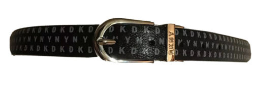 DKNY BELT REVERSIBLE DKNY LOGO ON ONE SIDE BLACK ON THE OTHER SKINNY MSRP $38.00