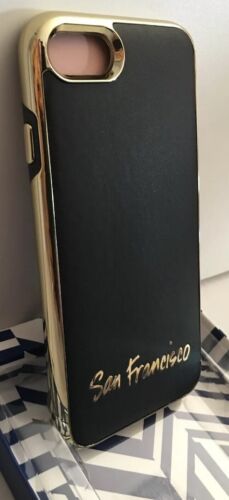 Rebecca Minkoff Phone Case for Apple® iPhone® 7 " San Francisco" Black Leather