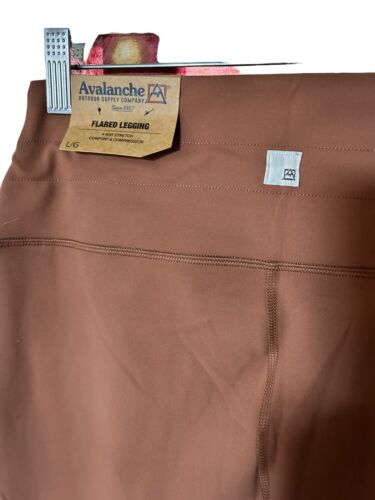 Avalanche Women Flared Leggings 4 Way Stretch Style CA740~Terracotta LARGE NWT