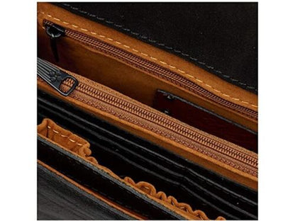 Patricia Nash Lanza Fall Tapestry Leather XBDY Clutch, Wristlet Convertible Flap