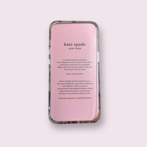 Kate Spade Case iPhone ~13 & 14~ Floral Hollyhock With Rhinestones Magsafe Beaut