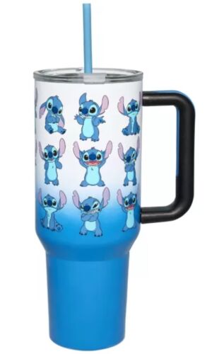 Disney Lilo & Stitch Face Stainless Steel Tumbler 40 Oz. Travel Cup Mug
