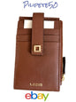 Lodis Wallet  Brown Julia Card Case RFID Protection Genuine Textured Leather