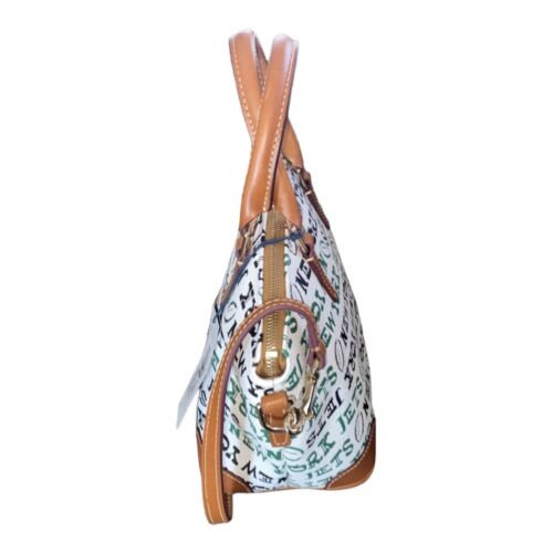Dooney & Bourke NFL New York Jets Charli Satchel Crossbody White Multi $258 NWT