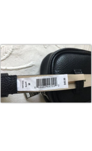 Steve Madden Fanny Pack Black Faux Leather- Steve Madden Logo UNISEX-RARE FIND!!