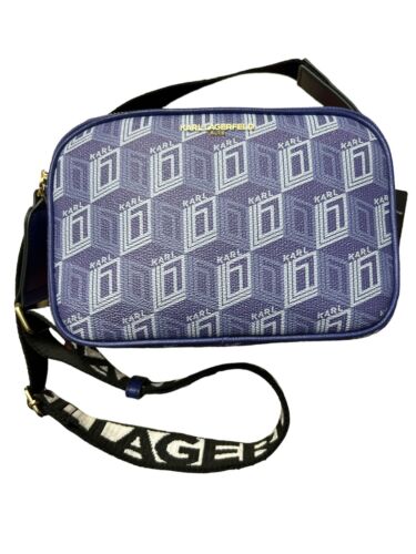KARL LAGERFELD PARIS MAYBELLE  DUO CAMERA CROSSBODY NWT 178$