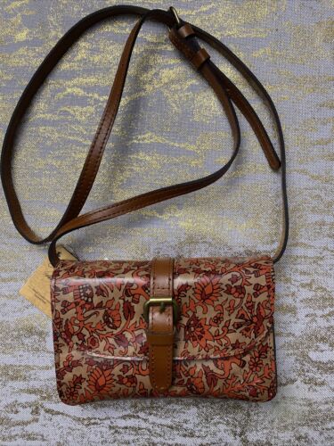 PATRICIA NASH Torri Boho India Elephant LEATHER Crossbody WALLET Clutch Purse