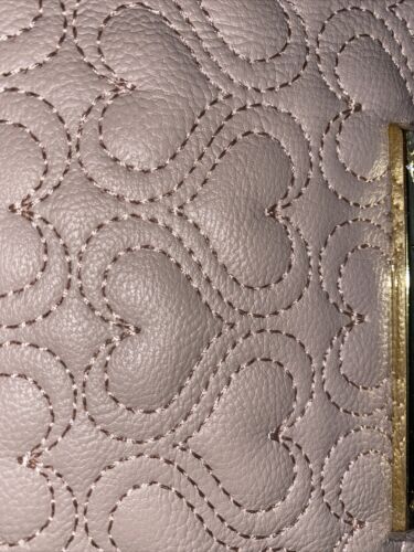 Betsey Johnson Zip Around Wallet/Wristlet Stitch Hearts 💕 MBJ1000X PINK CUTE!!!