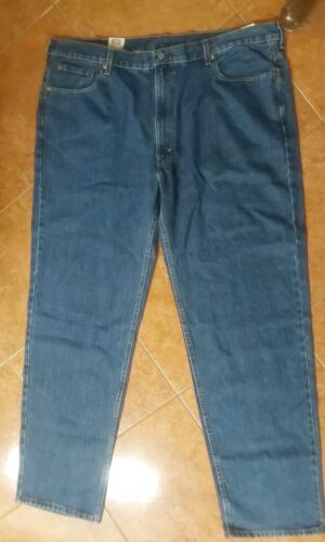 LEVI'S 550 RELAXED STRAIGHT FIT STRETCH JEANS 46" x 36" DARK BLUE LEVI'S !!